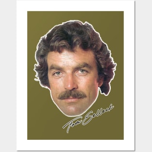 Tom Selleck - 80s Vintage Style Aesthetic Design Posters and Art